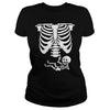 Image of Baby Skeleton Ribs Halloween Maternity Pregnant T-shirt