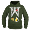 Image of Maternity Shirt Skeleton Baby Beer and Pizza T-shirt