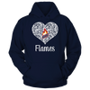 Image of UIC Flames - Lace Heart Logo