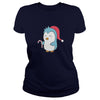 Image of cute penguin with Christmas cap and candy cane Bags & backpacks