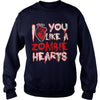 Image of Halloween I like you like a zombie heart Tshirts
