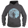 Image of A pumpkin scarecrow in the cornfield and Moon
