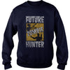 Image of Future Zombie Hunter Funny Halloween Distressed T-Shirt