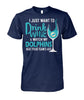 Image of Miami Dolphins - I just want to drink wine and watch my Dolphins beat your team's ass T-shirt