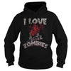 Image of I Love Zombies Funny Scary Halloween Distressed T-Shirt