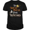 Image of HALLOWEEN WITCH SHIRT-IT'S HOCUS POCUS TIME WITCHES TSHIRT