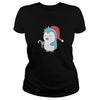 Image of cute penguin with Christmas cap and candy cane Bags & backpacks
