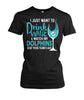 Image of Miami Dolphins - I just want to drink wine and watch my Dolphins beat your team's ass T-shirt