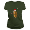 Image of Funny Hedgehog in Santa Hat Christmas T-shirt