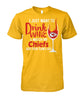 Image of Chiefs - I just want to drink wine and watch my Chiefs beat your team's ass T-shirt