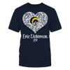 Image of Los Angeles Rams - Dickerson - Lace Heart Logo