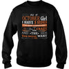 Image of AS A OCTOBER GIRL I HAVE THREE SIDES TSHIRT BIRTHDAY GIFT SHIRT