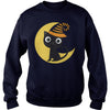 Image of Halloween Black Cat and Moon