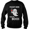 Image of I'm Just Here For The Boos - Halloween Wine Shirt