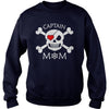 Image of Captain Mom Pirate Theme T-Shirt Halloween