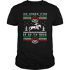 Image of ugly sweater christmas riding horse