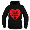 Image of Funny Cat Love Valentines Day - Black Heart T-Shirt