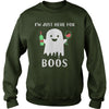 Image of I'M JUST HERE FOR BOOS SHIRT FUNNY HALLOWEEN WINE FOR ADULTS