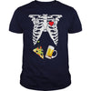 Image of Maternity Shirt Skeleton Baby Beer and Pizza T-shirt