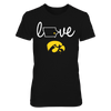 Image of Iowa Hawkeyes - Love With State Outline
