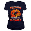 Image of HALLOQUEENS ARE BORN IN JANUARY T SHIRT