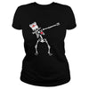 Image of Dabbing skeleton Nurse Funny Halloween T-shirt