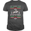 Image of ugly sweater christmas riding horse