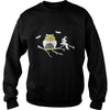 Image of owl and bird sitting on a branch happy halloween gift owl and bird sitting on a branch