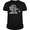 Image of Love Respect Integrity Peace Kindness