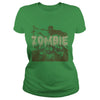 Image of Zombie Scary Funny Halloween Distressed T-Shirt