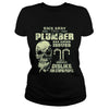 Image of Mens Funny Plumber TShirt Skull Graphic Plumber Gift Tee
