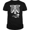 Image of Baby Skeleton Ribs Halloween Maternity Pregnant T-shirt
