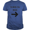 Image of Mens Mens Halloween Couples Costume Shirt Im With The Witch