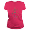 Image of Vintage Rainbow Skeleton Halloween Anatomy Pride Cute Shirt
