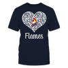 Image of UIC Flames - Lace Heart Logo