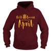 Image of Halloqueens are born in april funny halloween tshirt