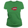 Image of Vampire Lips and Teeth Blood Drop Halloween Party T Shirt