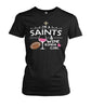 Image of New Orleans Saints I'm A Saints And Wine Kinda Girl T-shirt