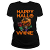 Image of Happy Hallo Wine TShirt Halloween Wine Lover halloween Tshirt