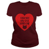 Image of Funny Cat Love Valentines Day - Black Heart T-Shirt