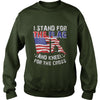 Image of I Stand For The Flag And Kneel For The Cross Patriot T shirt