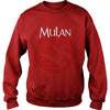 Image of Disney Mulan Silhouette In Action Red Circle Graphic T-Shirt