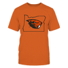 Image of LOGO IN STATE OUTLINE - OREGON STATE BEAVERS