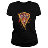 Image of Zombie Pizza Funny Scary Halloween Distressed T-Shirt