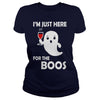 Image of I'm Just Here For The Boos - Halloween Wine Shirt