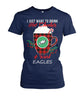 Image of Philadelphia Eagles I Just Want To Drink Hot Chocolate And Watch Eagles Collection T-shirt 2018