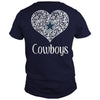 Image of DALLAS COWBOYS LACE HEART WITH LOGO