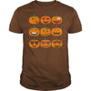 Image of EMOJI PUMPKIN T SHIRT FUNNY FACES HALLOWEEN THANKSGIVING