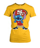 Image of San Francisco 49ers Cute Stitch Collection T-shirt 2018