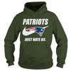 Image of Patriots Just Hate Us T-shirt, Patriots Just Hate Us Hoodies